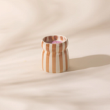 Cabana Striped Ceramic Candle