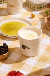 Market Candle & Saucer