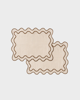 Wavy Placemats Beige/Brown (set of 4)