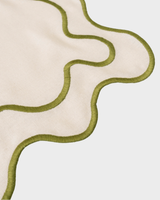 Wavy Placemats Beige/Green (set of 4)