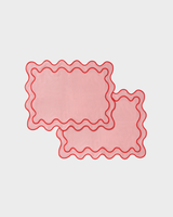 Wavy Placemats Pink/Red (set of 4)