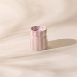 Cabana Striped Ceramic Candle