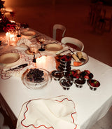 Wavy Napkins Cream/Red (set of 4)