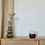 Toarmina Amber Glass Vase Tall