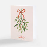 Mistletoe Happy Holidays Card