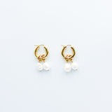 Nathi Grande Two Pearl Hoops